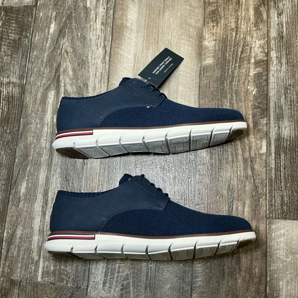 Tommy Hilfiger Navy Blue Oxfords Size 10 - Picture 13 of 16